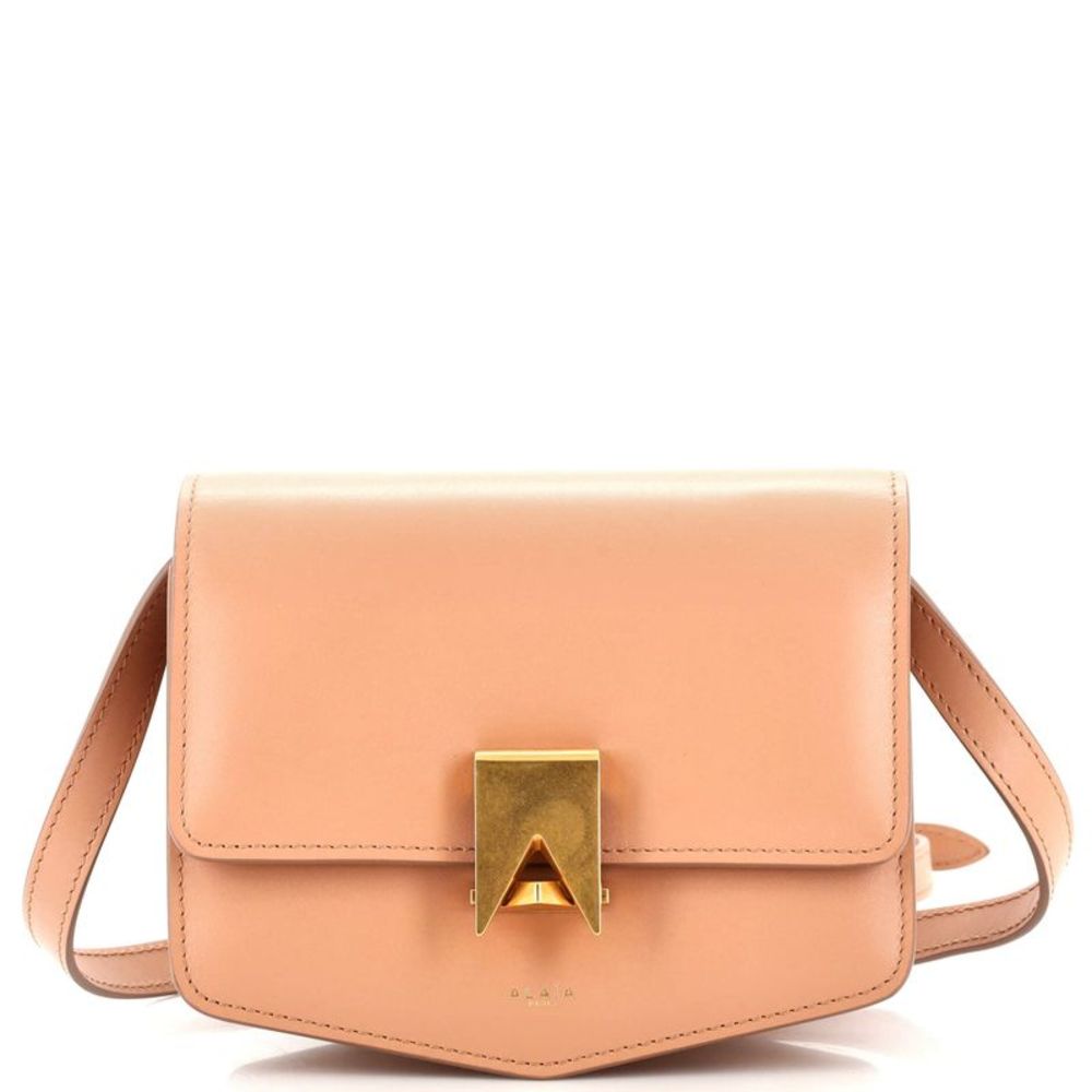 Alaia Le Papa Crossbody Bag Leather Small Neutral